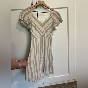 Gilli striped button front dress size Small